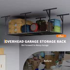 Rangement de garage suspendu au plafond - Étagère métallique à hauteur réglable