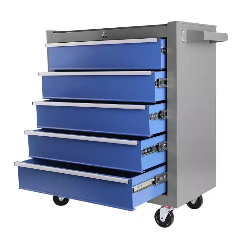 5-Drawer Rolling Tool Chest with Wheels & Detachable Top, Heavy-Duty Steel Toolbox