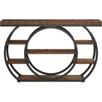 Console de 120 cm, table d'entrée industrielle à 5 niveaux, table console étroite pour salon, couloir, hall d'entrée