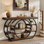 Lantine 47 Console Tables, 5-Tier Industrial Entryway Table, Narrow Sofa Table Behind Couch for Living Room, Hallway, Foyer