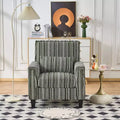 Okak Mid-Century Style Striped Fabric Lounge Armchair with Nailhead Trim,Reading Leisure Accent Chair for Living Rooms,Relaxation Areas