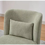 Fauteuil de salon pivotant en chenille du milieu du siècle avec oreiller