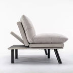 Canapé futon convertible moderne avec dossier réglable et coussin moelleux