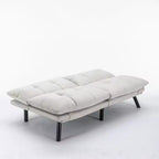 Canapé futon convertible moderne avec dossier réglable et coussin moelleux