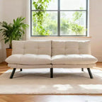 Canapé futon convertible moderne avec dossier réglable et coussin moelleux