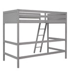 Lit mezzanine pour enfants, taille double, de 79,5 po, avec échelle, barrières de sécurité et cadre de lit, pour chambre d'enfant, salle de jeux ou salon