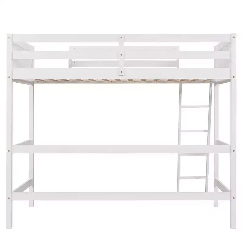 79.5IN Twin Size Kids Loft Bed with Ladder, Safety Guardrails, Bed Frame for Kids Room, Gaming Room, Living Room