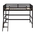 Lit mezzanine pour enfants, taille double, de 79,5 po, avec échelle, barrières de sécurité et cadre de lit, pour chambre d'enfant, salle de jeux ou salon