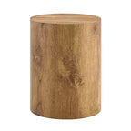 Table d'appoint ronde en bois - Table d'appoint cylindrique pour salon