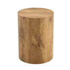 Table d'appoint ronde en bois - Table d'appoint cylindrique pour salon