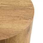 Table d'appoint ronde en bois - Table d'appoint cylindrique pour salon