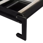 Lit escamotable Queen Size avec bureau, miroir de courtoisie et armoires