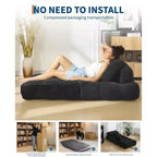 Canapé-lit pliant simple 34,25x74,8, fauteuil-lit convertible avec oreiller, chaise et matelas pliables portables