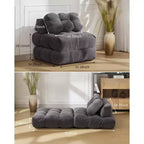 Canapé-lit pliant simple 34,25x74,8, fauteuil-lit convertible avec oreiller, chaise et matelas pliables portables