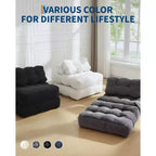 Canapé-lit pliant simple 34,25x74,8, fauteuil-lit convertible avec oreiller, chaise et matelas pliables portables