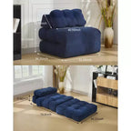 Canapé-lit pliant simple 34,25x74,8, fauteuil-lit convertible avec oreiller, chaise et matelas pliables portables