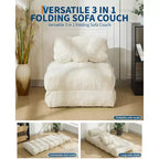 Canapé-lit pliant simple 34,25x74,8, fauteuil-lit convertible avec oreiller, chaise et matelas pliables portables