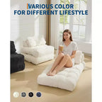 Canapé-lit pliant simple 34,25x74,8, fauteuil-lit convertible avec oreiller, chaise et matelas pliables portables