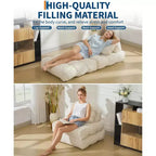 Canapé-lit pliant simple 34,25x74,8, fauteuil-lit convertible avec oreiller, chaise et matelas pliables portables