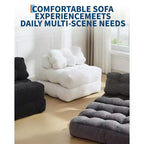 Canapé-lit pliant simple 34,25x74,8, fauteuil-lit convertible avec oreiller, chaise et matelas pliables portables