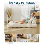 Canapé-lit pliant simple 34,25x74,8, fauteuil-lit convertible avec oreiller, chaise et matelas pliables portables