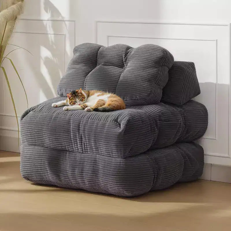 34.25x74.8 Single Folding Sofa Bed, Convertible Sleeper Chair with Pillow, Portable Foldable Chair and Mattress