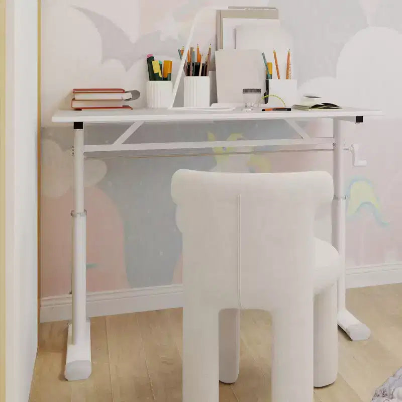 Height-Adjustable Small Desk, Multi-Purpose Writing Desk for Living Room, Office, Classroom
