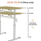 Petit bureau réglable en hauteur, bureau d'écriture polyvalent pour le salon, le bureau, la salle de classe