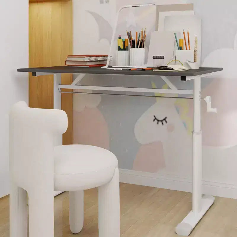 Height-Adjustable Small Desk, Multi-Purpose Writing Desk for Living Room, Office, Classroom