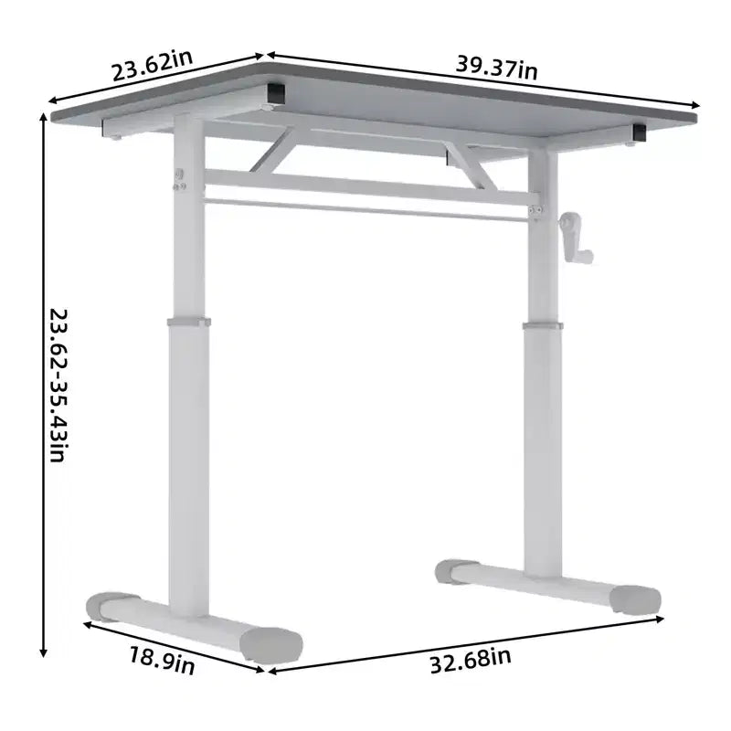 Height-Adjustable Small Desk, Multi-Purpose Writing Desk for Living Room, Office, Classroom