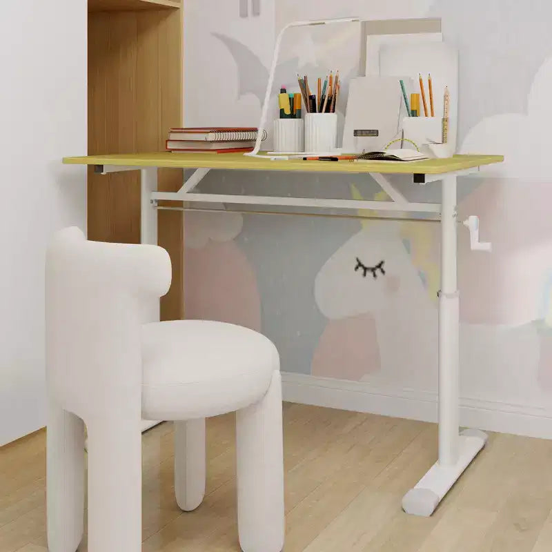 Height-Adjustable Small Desk, Multi-Purpose Writing Desk for Living Room, Office, Classroom