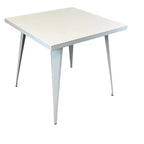 HomeRoots 32 White Steel and Metal Square Dining Table