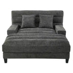 Canapé méridienne réglable en chenille moderne avec éclairage LED RVB
