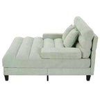 Canapé méridienne réglable en chenille moderne avec éclairage LED RVB