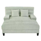 Canapé méridienne réglable en chenille moderne avec éclairage LED RVB