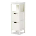 Armoire de rangement en bois à deux portes avec 2 étagères, 91,4 cm H x 61 cm l