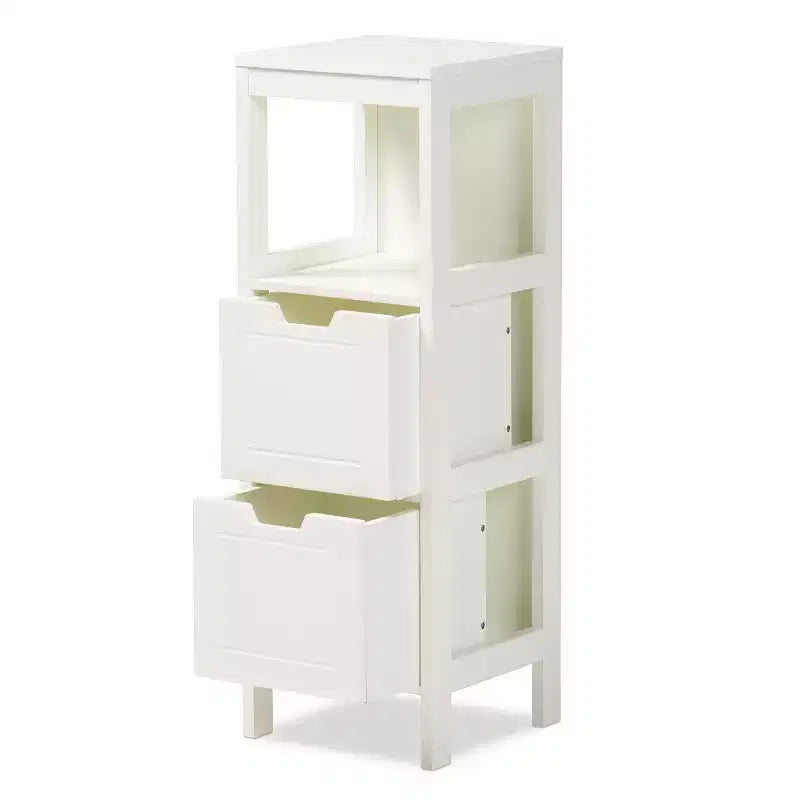 Two-Door Wood Storage Cabinet with 2 Shelves, 36 in. H x 24 in. W