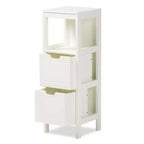 Armoire de rangement en bois à deux portes avec 2 étagères, 91,4 cm H x 61 cm l