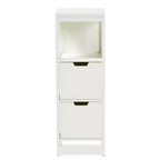 Armoire de rangement en bois à deux portes avec 2 étagères, 91,4 cm H x 61 cm l