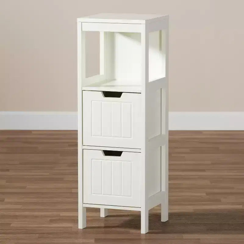 Two-Door Wood Storage Cabinet with 2 Shelves, 36 in. H x 24 in. W