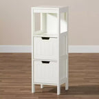 Armoire de rangement en bois à deux portes avec 2 étagères, 91,4 cm H x 61 cm l