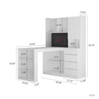 Bureau d'angle en L de 46 pouces avec étagère et tiroirs pour bureau à domicile, chambre à coucher, salle de lecture