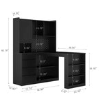Bureau d'angle en L de 46 pouces avec étagère et tiroirs pour bureau à domicile, chambre à coucher, salle de lecture