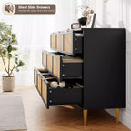 Commode en bois à 9 tiroirs avec tiroirs de rangement pour chambre et salon