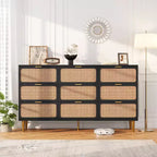 9-Drawer Dresser, Modern Wooden Bedroom Chest of Drawers With Storage Drawers, Farmhouse Style TV Stand for Living Room, Bedroom, Hallway