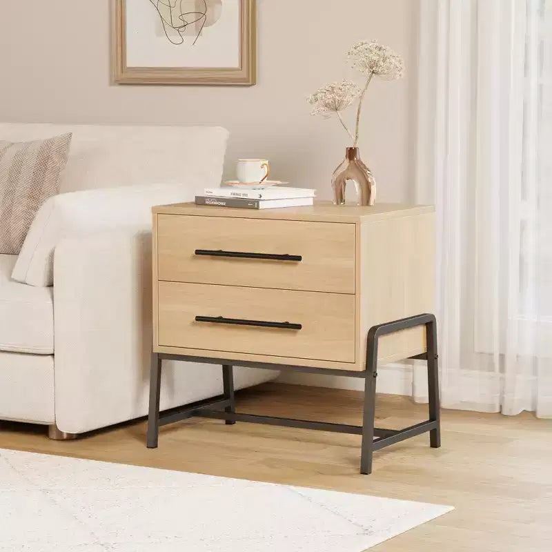 Nightstand with Drawer and Wide Tabletop
