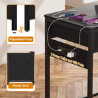 Bureau d'angle avec tiroirs de classement et station de charge