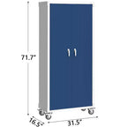 Armoire de rangement en acier de 183 cm de hauteur avec portes verrouillables et étagères réglables