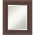 Amanti Art Moab Brown Bronze Beveled Framed Bathroom Vanity Wall Mirror