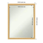 Miroir mural de salle de bain encadré en bois biseauté d'un demi-pouce